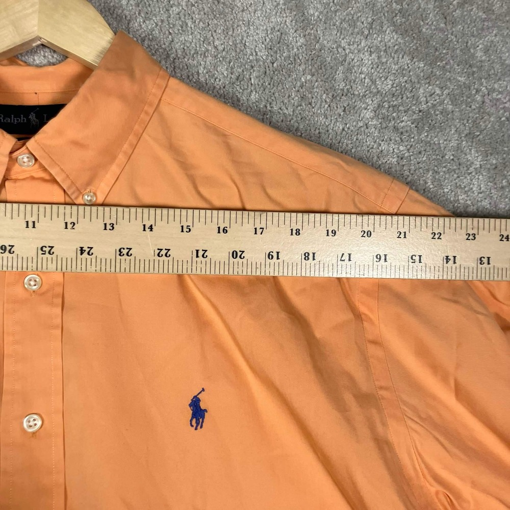 Vtg Ralph Lauren Button Down Shirt Lot 2 Mens M Orange Blaire Blake Long Sleeve - Picture 13 of 16